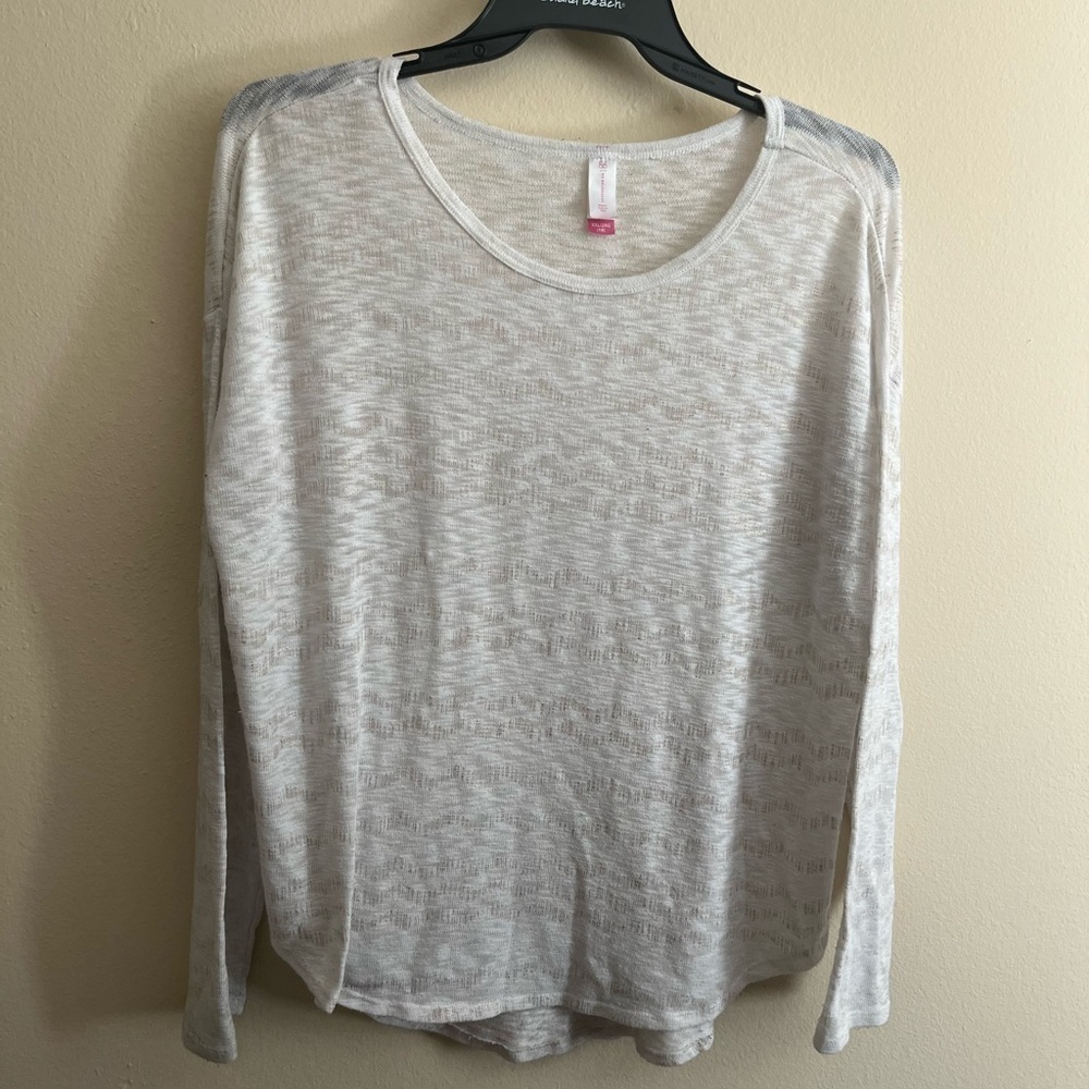 Gold Accented Long Sleeve Top